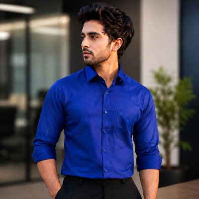Men's Waterproof Formal Shirt - Royal Blue